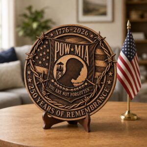 USA 250th Anniversary 3D Illusion File, Patriotic Military Plaque, Wood Sign Bundle