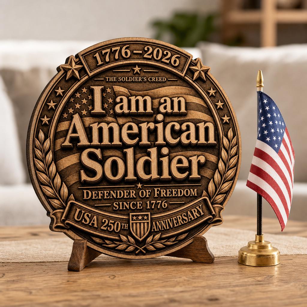 USA 250th Anniversary 3D Illusion File, Patriotic Military Plaque, Wood Sign Bundle