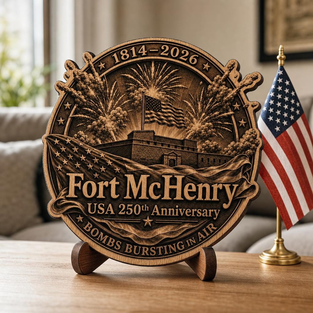 USA 250th Anniversary 3D Illusion Laser File, Patriotic Wood Sign Art Bundle