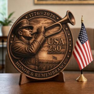 USA 250th Anniversary 3D Illusion Laser File, Patriotic Wood Sign Art Bundle