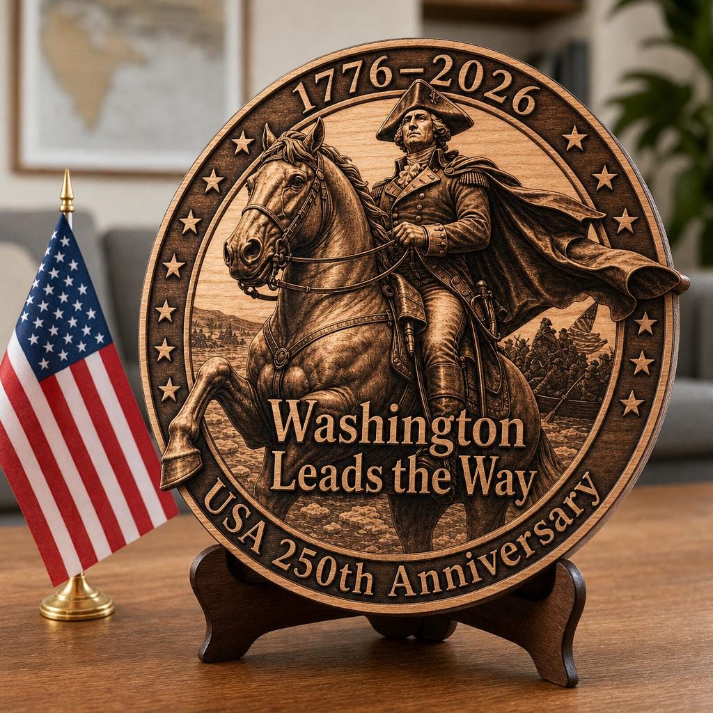 USA 250th Anniversary Laser File, 3D Illusion Portrait Bundle, Patriotic Decor