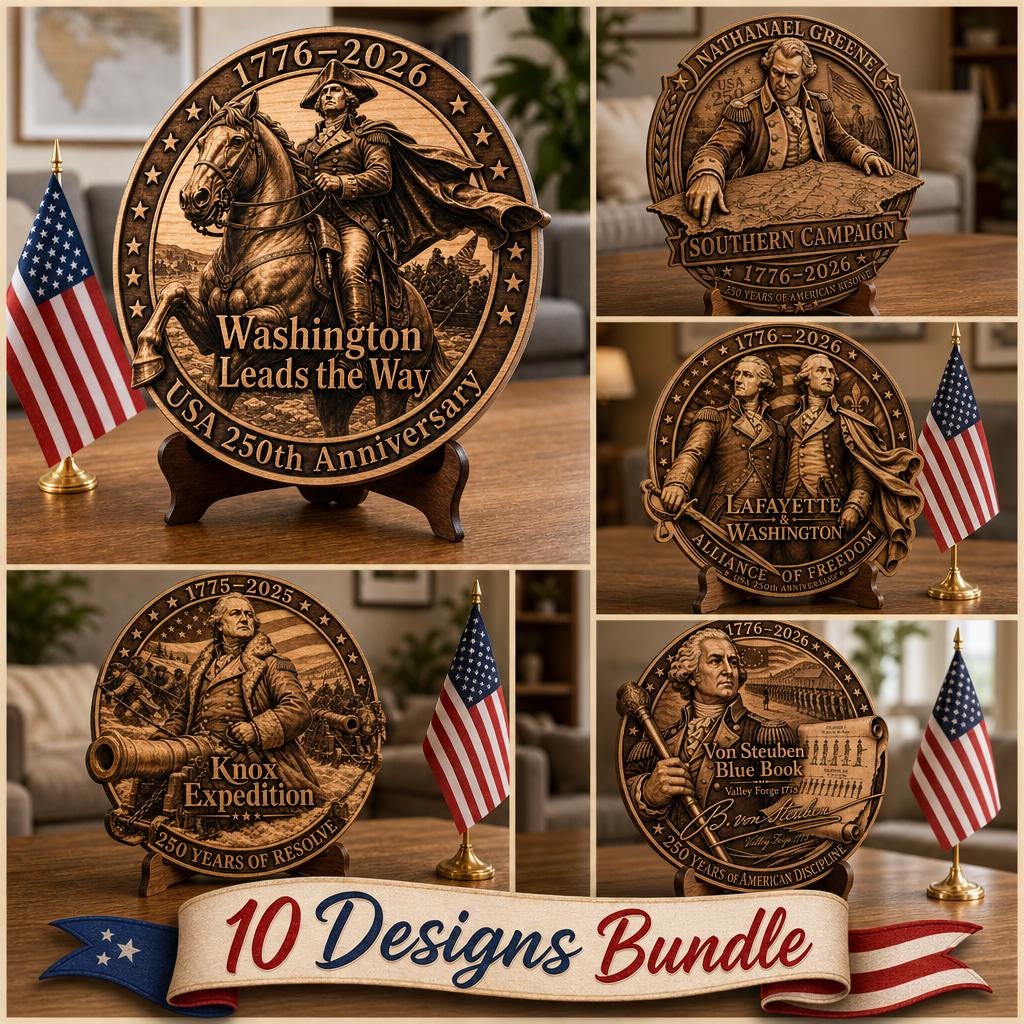 USA 250th Anniversary Laser File, 3D Illusion Portrait Bundle, Patriotic Decor