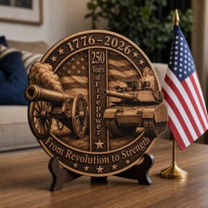USA 250th Anniversary Military Laser File, 3D Illusion Engraving, Patriotic Wood Design