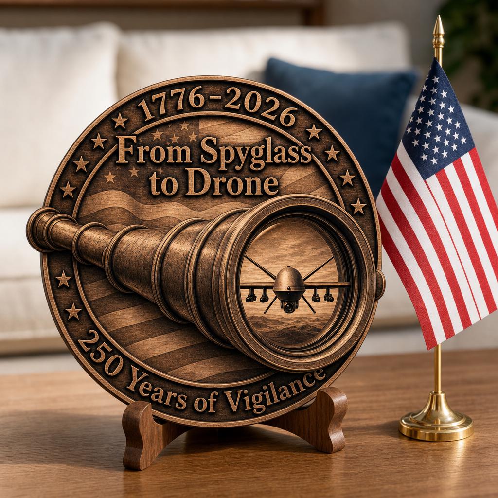 USA 250th Anniversary Military Laser File, 3D Illusion Engraving, Patriotic Wood Design