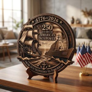 USA 250th Anniversary Military Laser File, 3D Illusion Engraving, Patriotic Wood Design