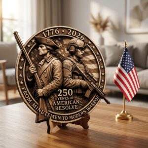 USA 250th Anniversary Military Laser File, 3D Illusion Engraving, Patriotic Wood Design