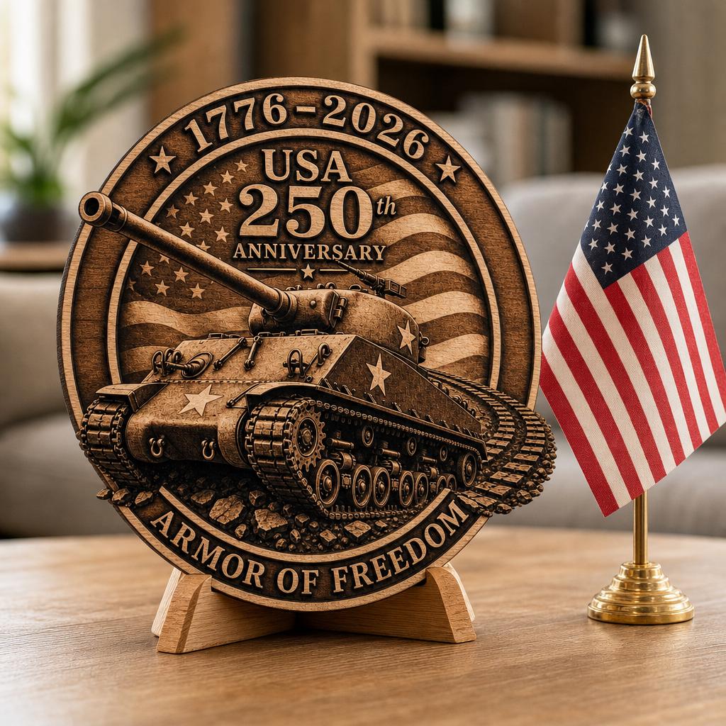 USA 250th Anniversary Military Laser File, Patriotic 3D Wood Design Bundle