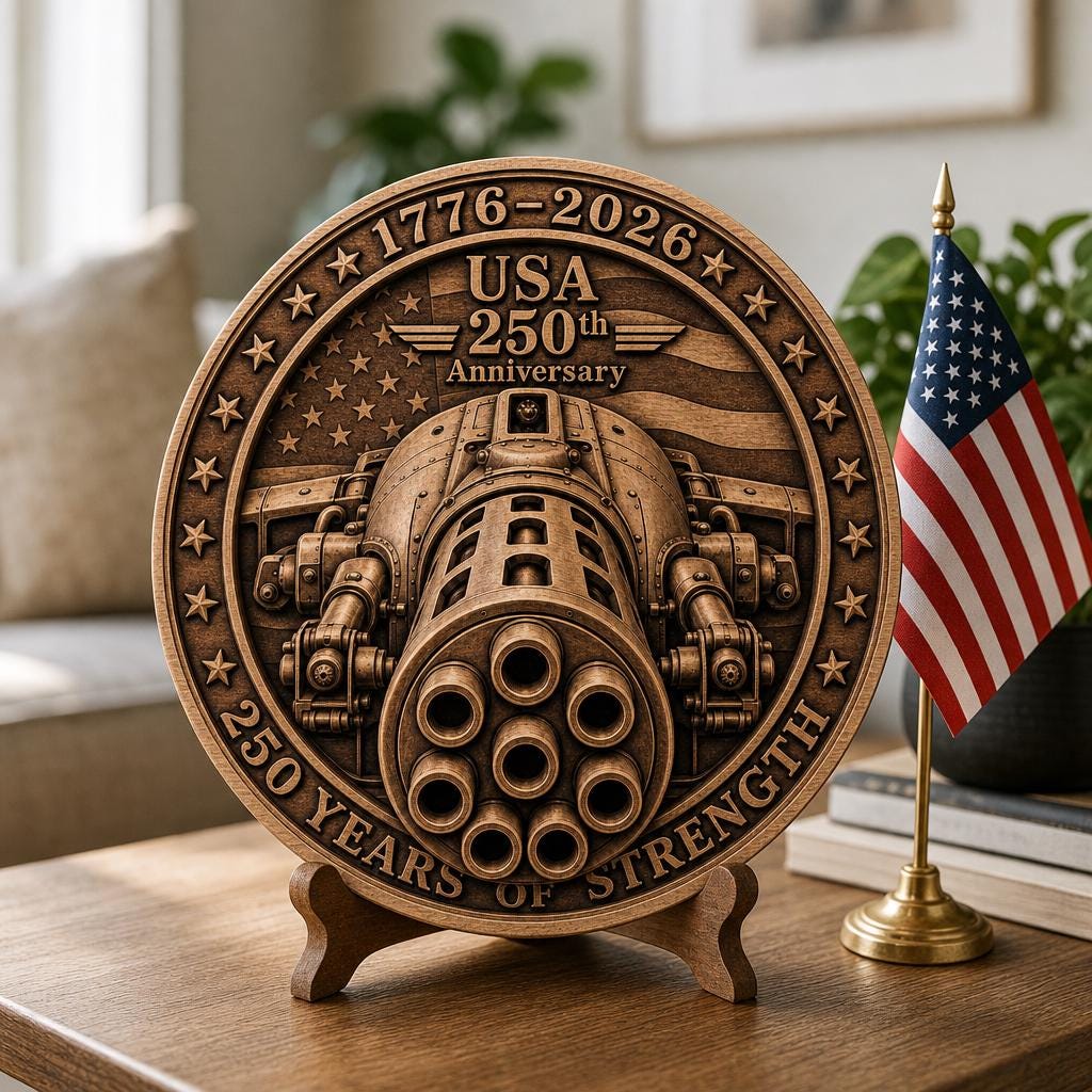 USA 250th Anniversary Military Laser File, Patriotic 3D Wood Design Bundle