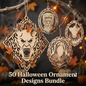 Victorian Gothic Cameo Ornament Bundle, Spooky Halloween Decor, Two Layer Decor