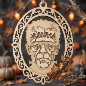 Victorian Gothic Cameo Ornament Bundle, Spooky Halloween Decor, Two Layer Decor