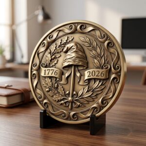 Vintage 1776 USA Challenge Coin Laser File, Relief Depth Map Bundle