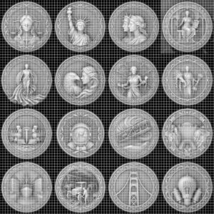 Vintage 1776 USA Challenge Coin Laser File, Relief Depth Map Bundle