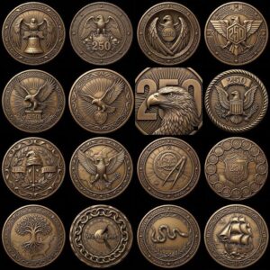 Vintage 1776 USA Challenge Coin Laser File, Relief Depth Map Bundle