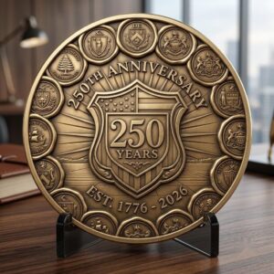 Vintage 1776 USA Challenge Coin Laser File, Relief Depth Map Bundle