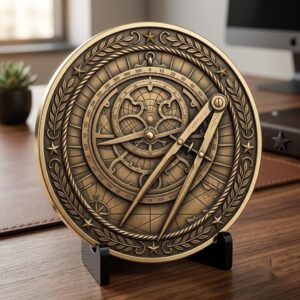 Vintage 1776 USA Challenge Coin Laser File, Relief Depth Map Bundle