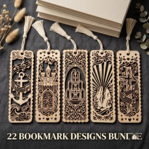 Vintage Hymn Bookmark Bundle, 22 Christian Music Designs, Religious Gift
