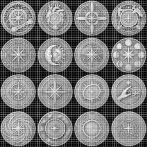 Vintage Nautical Coin Engraving File, Compass And Depth Map PNG Bundle