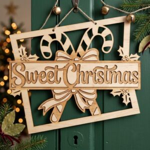 Whimsical Elf Door Hanger, Santa Workshop Decor, Holiday Sign Bundle