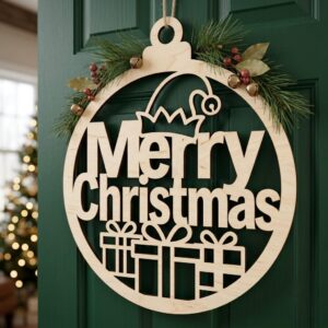 Whimsical Elf Door Hanger, Santa Workshop Decor, Holiday Sign Bundle