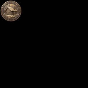 Winter Medallion Relief File, Snowy Pine Forest Token, Coin Engraving Depth Map