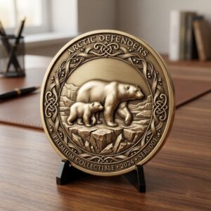 Winter Medallion Relief File, Snowy Pine Forest Token, Coin Engraving Depth Map