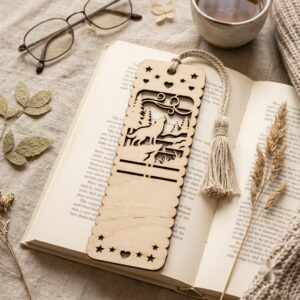 Woodland Animal Bookmark Laser File, Geometric Low Poly Engraving Patterns, 38 Designs