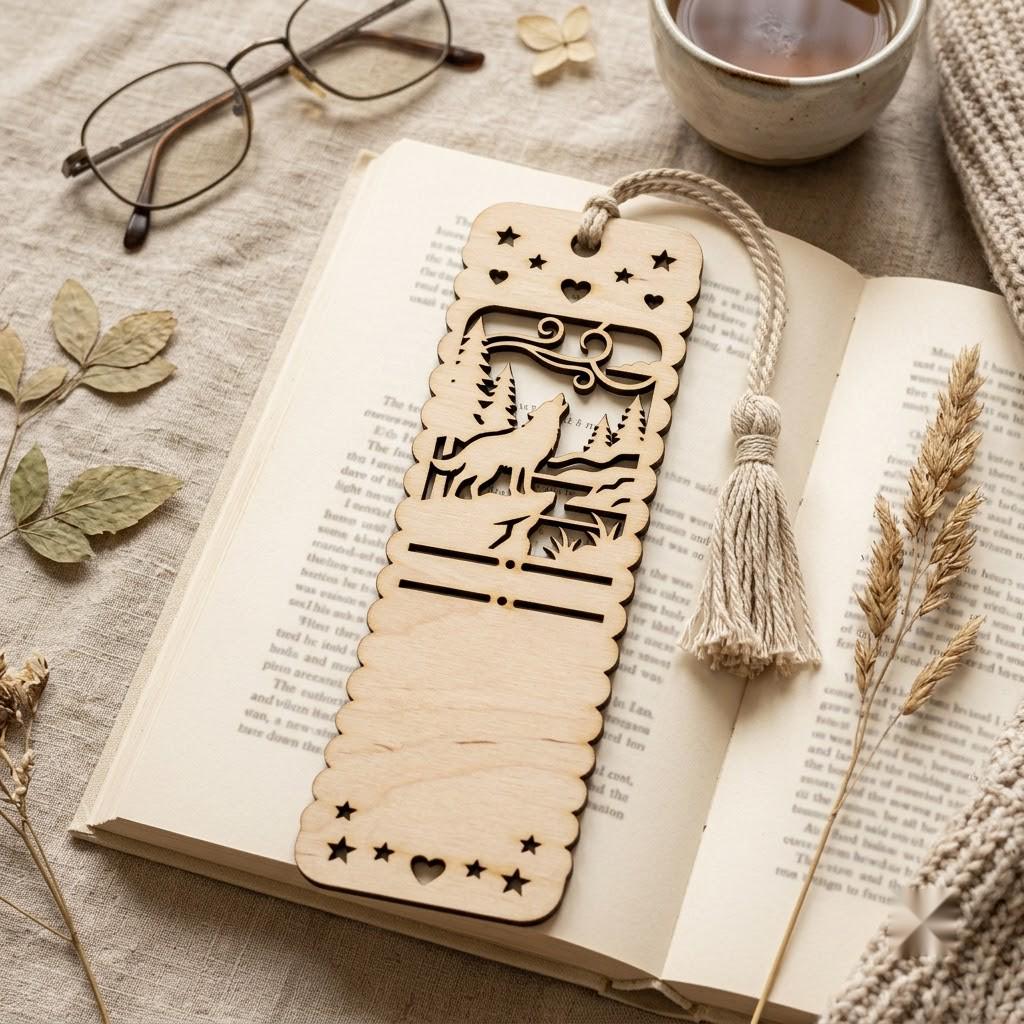 Woodland Animal Bookmark Laser File, Geometric Low Poly Engraving Patterns, 38 Designs