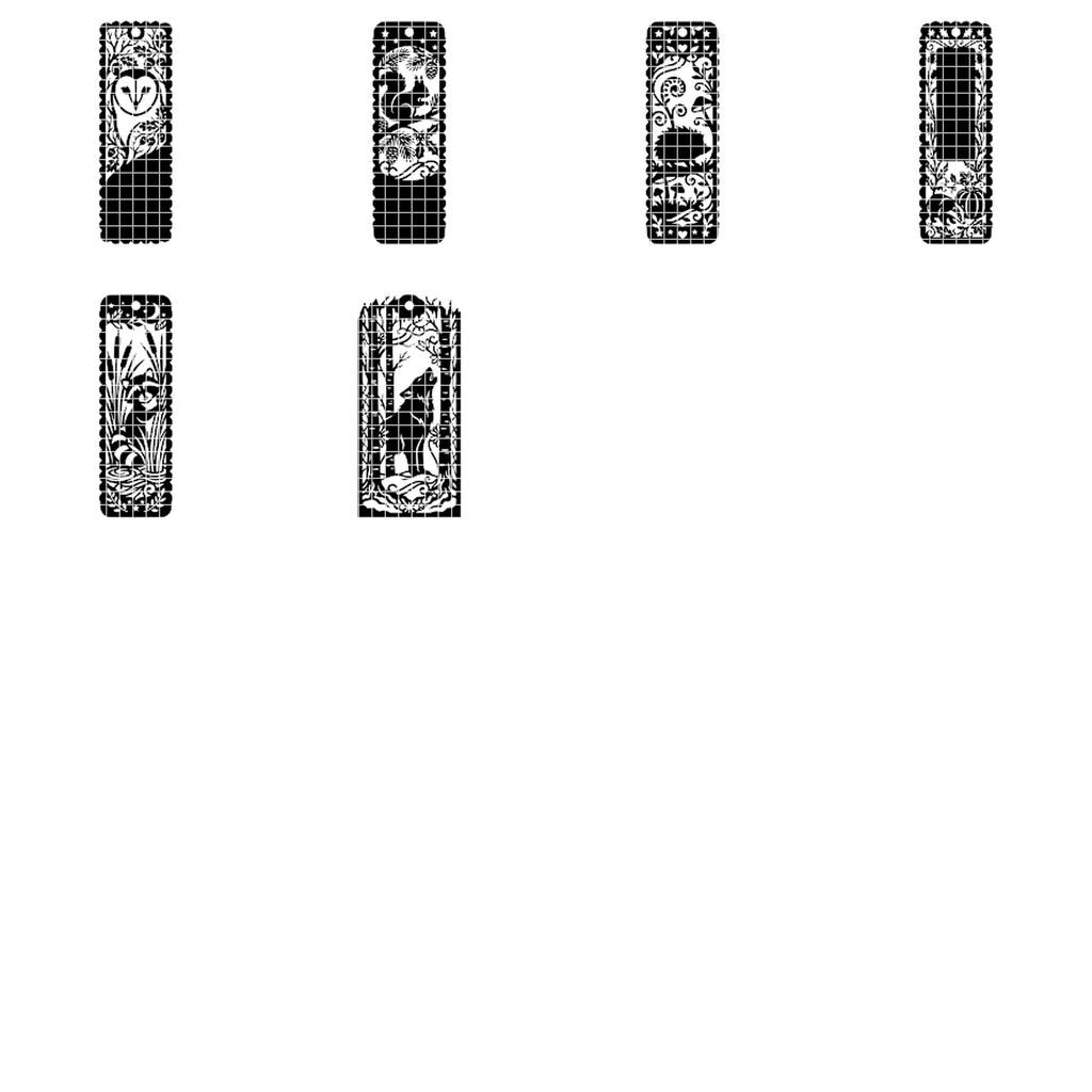 Woodland Animal Bookmark Laser File, Geometric Low Poly Engraving Patterns, 38 Designs