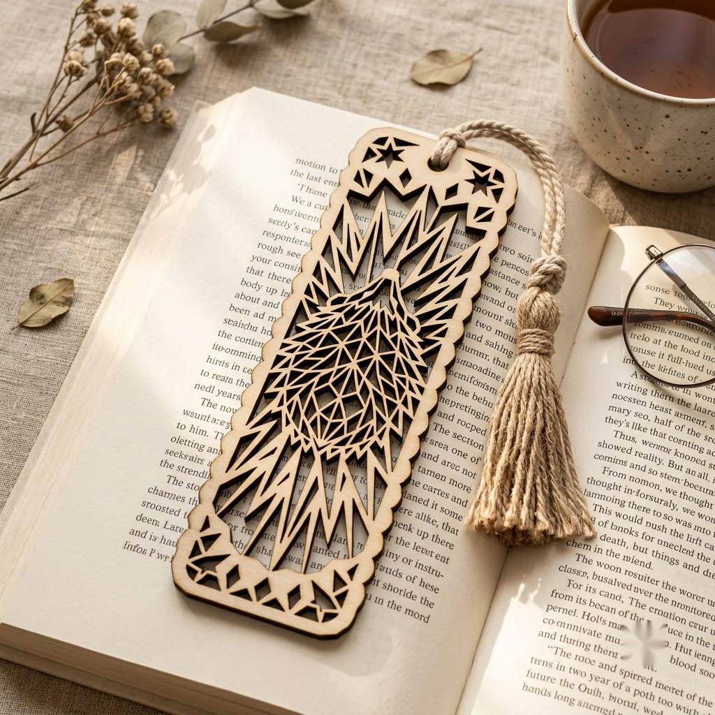 Woodland Animal Bookmark Laser File, Geometric Low Poly Engraving Patterns, 38 Designs